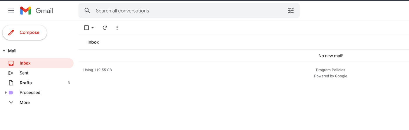 An Inbox Zero-ed Gmail.